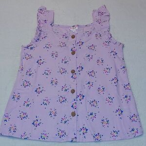 🎁 Cat & Jack floral tank top girls sz L 10/12